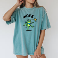 No Kings Streetwear T-Shirt – Frog Graphic Cotton Top for Men & Women