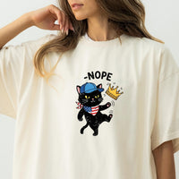 No Kings Shirt – Black Cat Parody Tee – Funny Democracy Meme T-Shirt