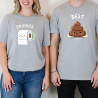 Best Friends Girl Poop Letter Matching T-Shirts For Besties