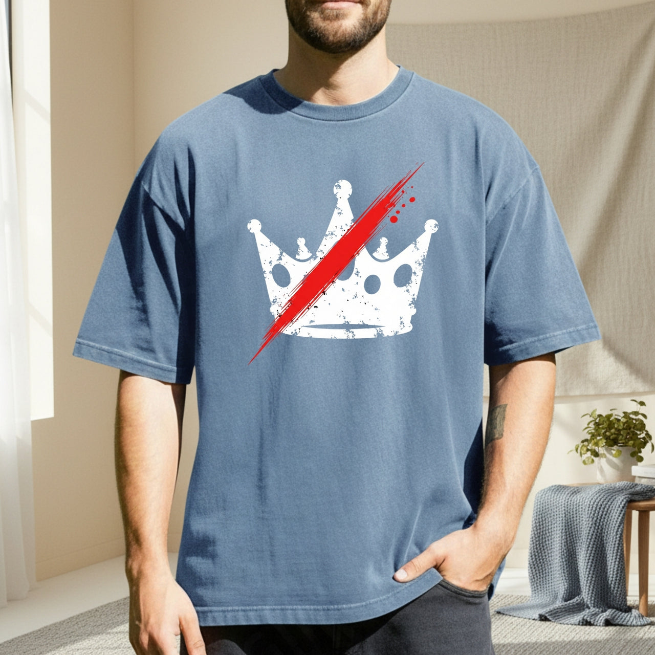 No Kings in America T-Shirt – Crown Graphic Tee Freedom Statement Shirt