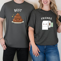 Best Friends Girl Poop Letter Matching T-Shirts For Besties