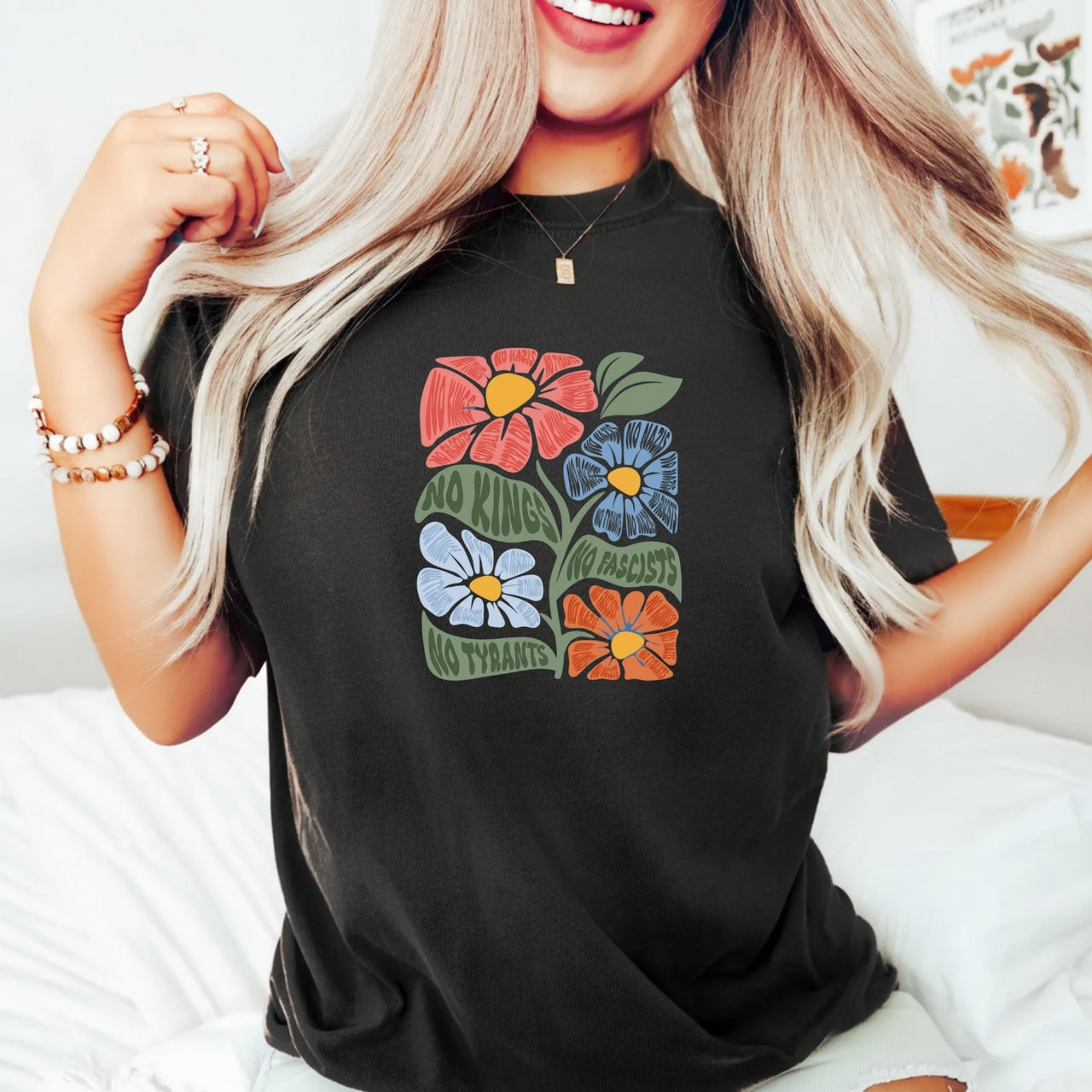 No Kings No Tyrants T-Shirt - Patriotic Democracy Graphic Tee – Independence Statement Top