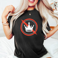 No Kings Statement T-Shirt – No Crown Symbol Shirt – Freedom & Equality Graphic Top