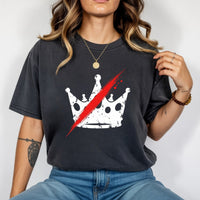 No Kings in America T-Shirt – Crown Graphic Tee Freedom Statement Shirt