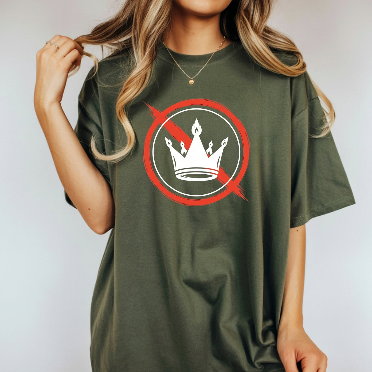 No Kings Statement T-Shirt – No Crown Symbol Shirt – Freedom & Equality Graphic Top