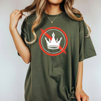 No Kings Statement T-Shirt – No Crown Symbol Shirt – Freedom & Equality Graphic Top