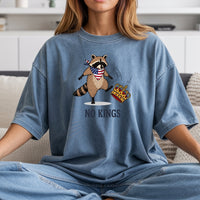 No Kings Raccoon T-Shirt – Funny American Rebel Tee – Patriotic Humor Graphic Top
