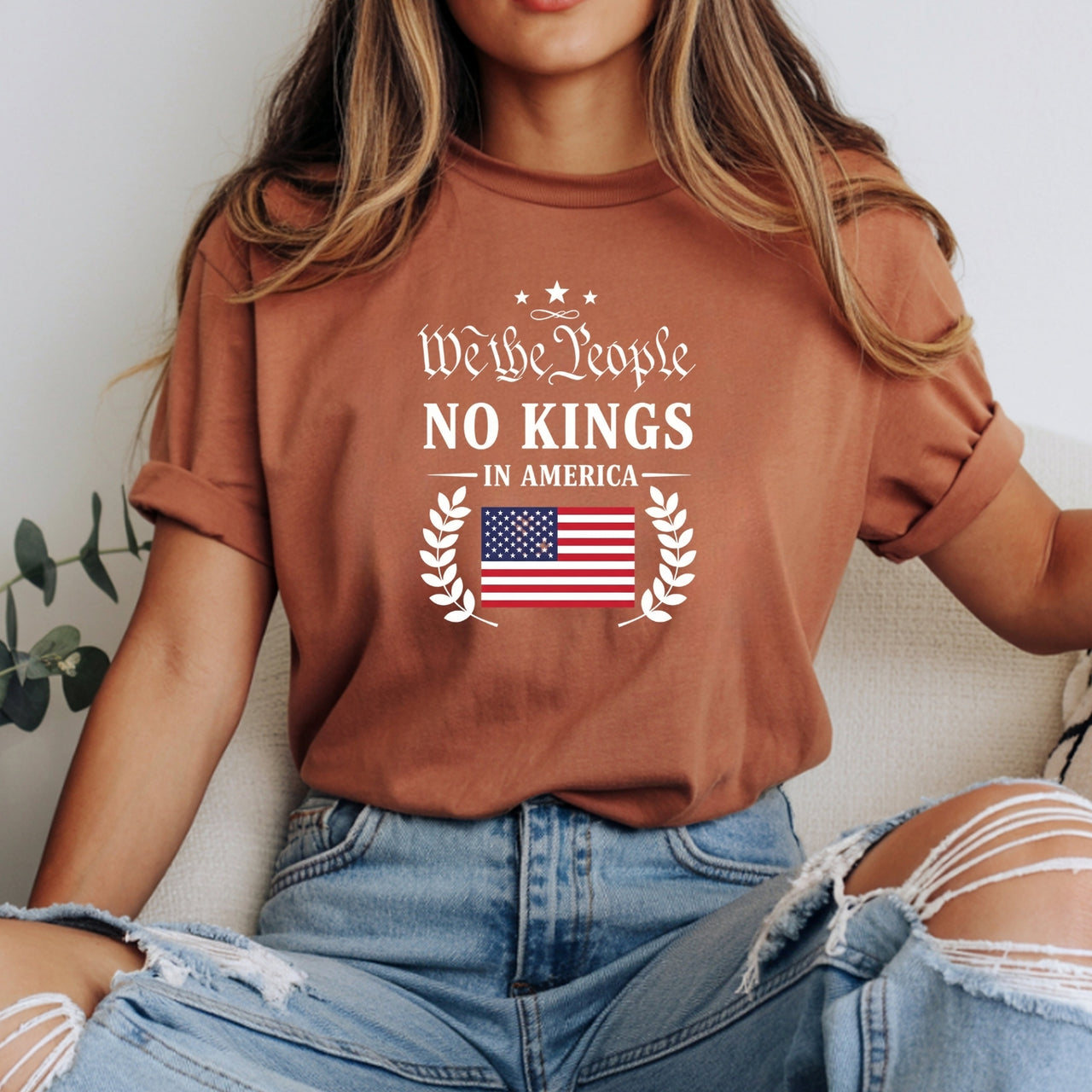 No Kings in America Tee – Liberty & Democracy Statement T-Shirt