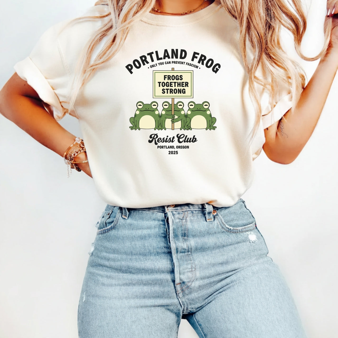 Funny Portland Frog Strong Together Tee – Rebellious Meme Shirt – Freedom Independence Style