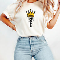 No Kings T-Shirt – Crown Graphic Tee, Patriotic Freedom Protest Design