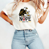 No Kings in America Shirt – Bald Eagle Graphic Tee – Funny Liberty Parody Top