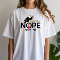 Bald Eagle NOPE Since 1776 T-Shirt – No Kings in America Tee – Funny Patriotic Freedom
