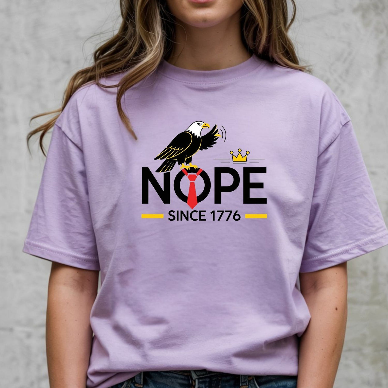 Bald Eagle NOPE Since 1776 T-Shirt – No Kings in America Tee – Funny Patriotic Freedom