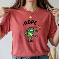 No Kings Streetwear T-Shirt – Frog Graphic Cotton Top for Men & Women