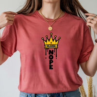 No Kings T-Shirt – Crown Graphic Tee, Patriotic Freedom Protest Design