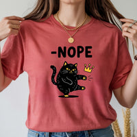 Black Cat Parody T-Shirt – No Kings in America Funny Satire Tee