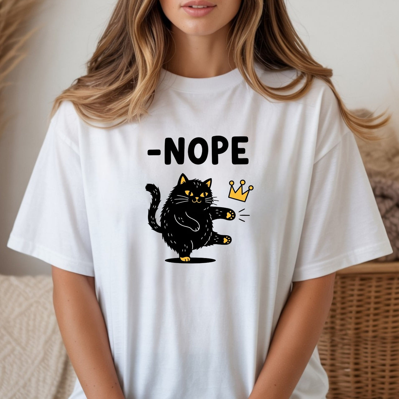 Black Cat Parody T-Shirt – No Kings in America Funny Satire Tee
