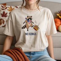 No Kings Raccoon T-Shirt – Funny American Rebel Tee – Patriotic Humor Graphic Top