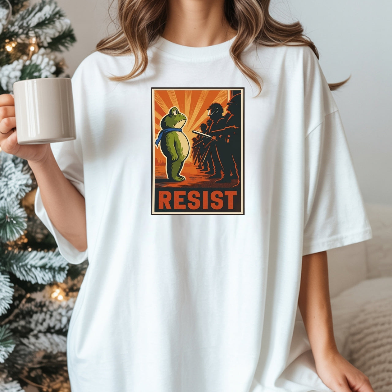 Portland Frog Shirt – Funny Rebel Graphic Tee – No Kings in America Parody Design