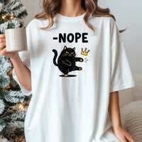 Black Cat Parody T-Shirt – No Kings in America Funny Satire Tee