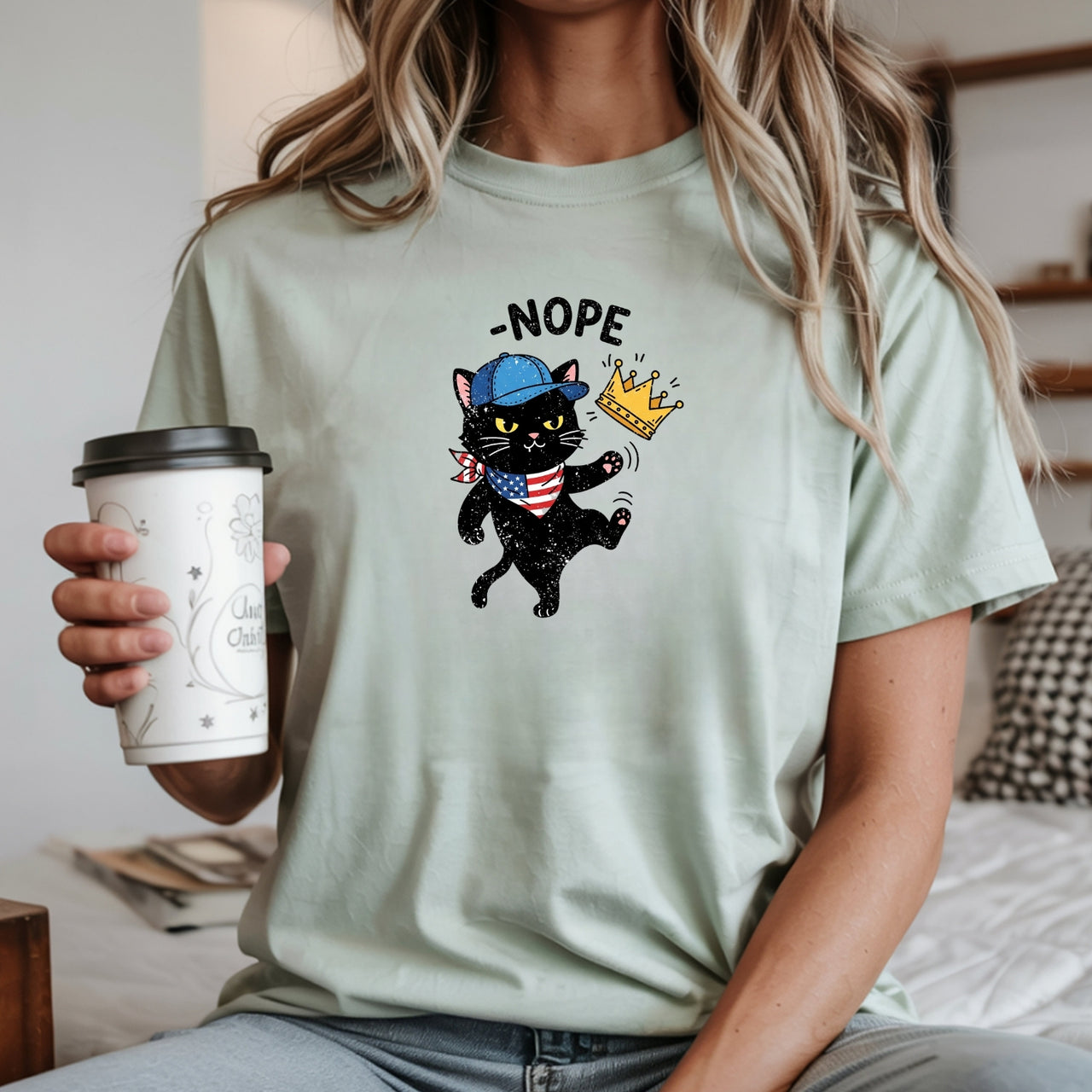 No Kings Shirt – Black Cat Parody Tee – Funny Democracy Meme T-Shirt