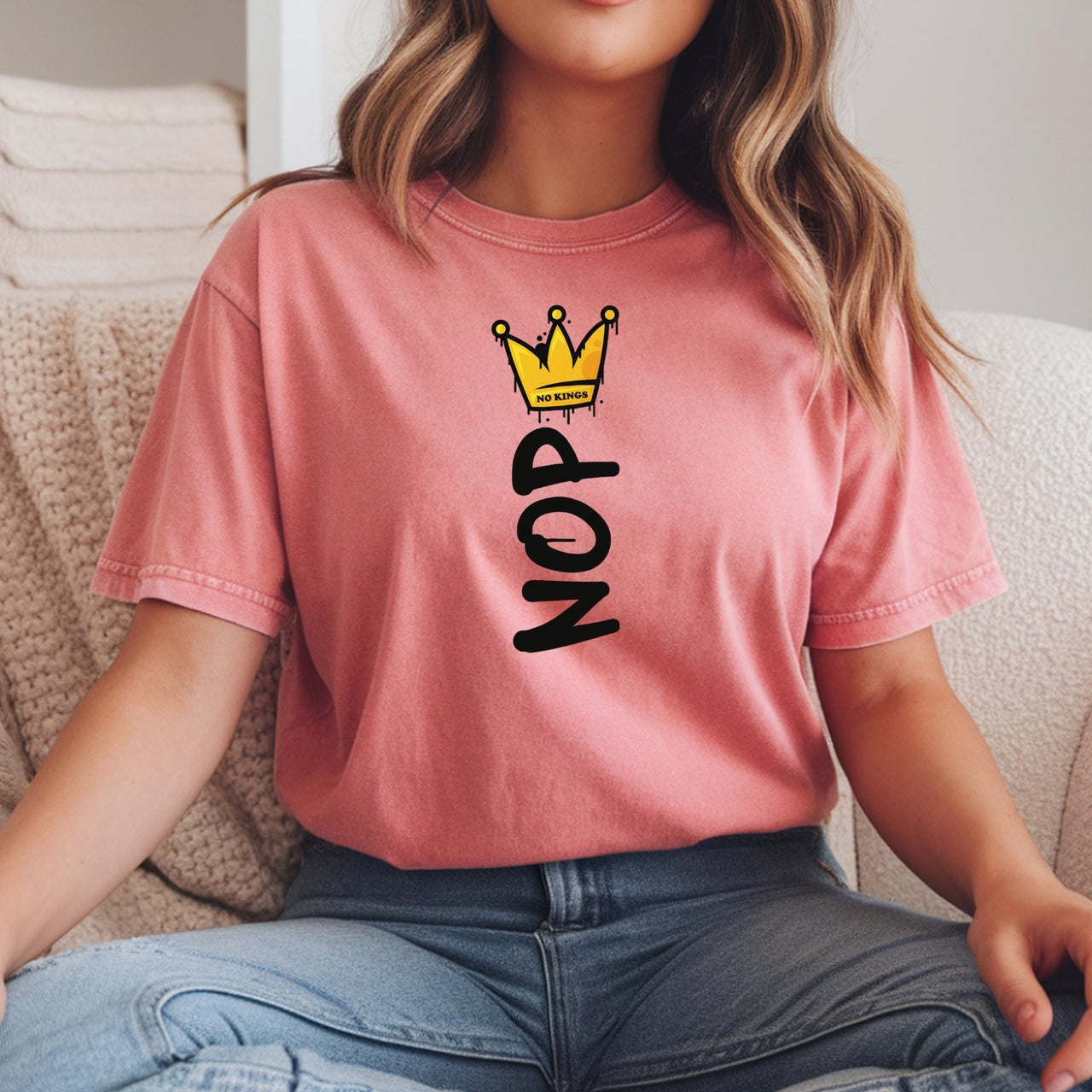 Crown No Kings Shirt – American Democracy Graphic Tee