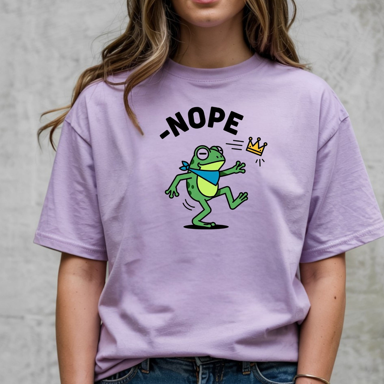 No Kings Streetwear T-Shirt – Frog Graphic Cotton Top for Men & Women