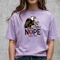 No Kings in America Shirt – Bald Eagle Graphic Tee – Funny Liberty Parody Top