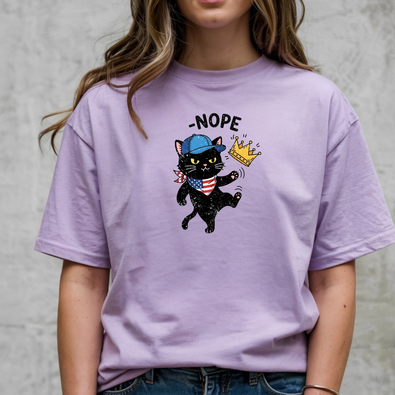No Kings Shirt – Black Cat Parody Tee – Funny Democracy Meme T-Shirt