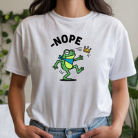 No Kings Streetwear T-Shirt – Frog Graphic Cotton Top for Men & Women