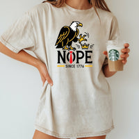 No Kings in America Shirt – Bald Eagle Graphic Tee – Funny Liberty Parody Top