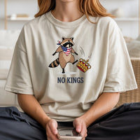 No Kings Raccoon T-Shirt – Funny American Rebel Tee – Patriotic Humor Graphic Top