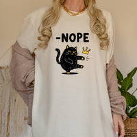 Black Cat Parody T-Shirt – No Kings in America Funny Satire Tee