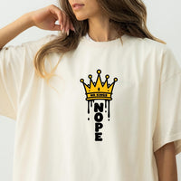 No Kings T-Shirt – Crown Graphic Tee, Patriotic Freedom Protest Design