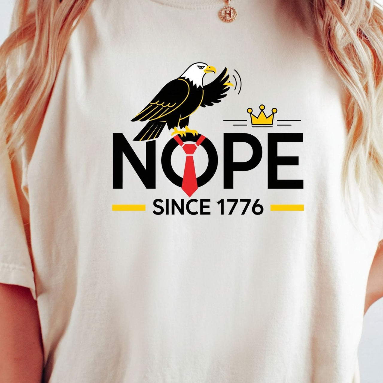 Bald Eagle NOPE Since 1776 T-Shirt – No Kings in America Tee – Funny Patriotic Freedom