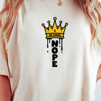 No Kings T-Shirt – Crown Graphic Tee, Patriotic Freedom Protest Design