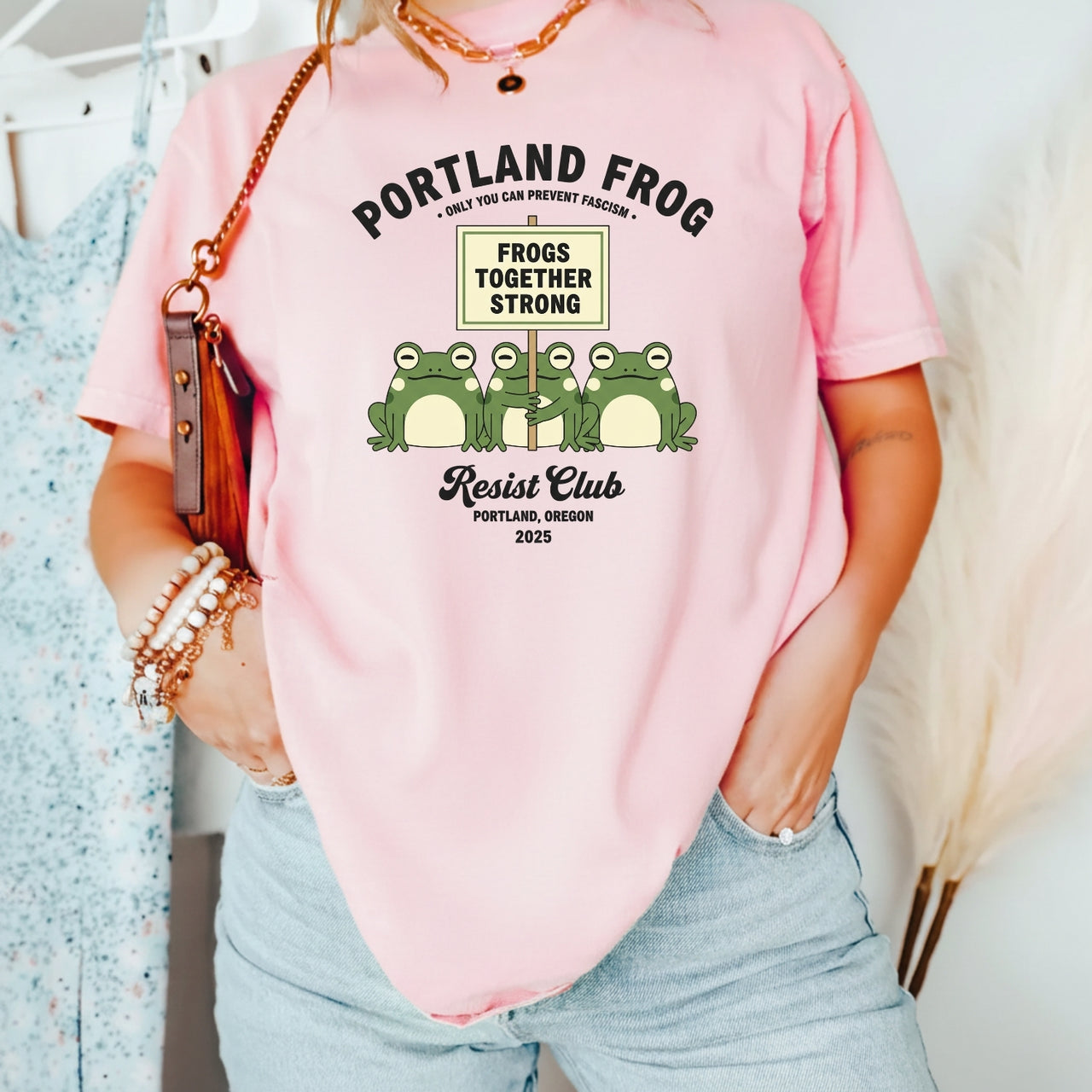 Funny Portland Frog Strong Together Tee – Rebellious Meme Shirt – Freedom Independence Style