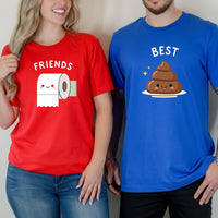 Best Friends Girl Poop Letter Matching T-Shirts For Besties