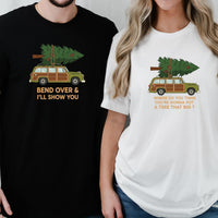 Bend Over and I'll Show You Funny Christmas Matching T-Shirts For Couples