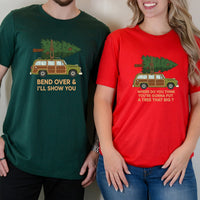 Bend Over and I'll Show You Funny Christmas Matching T-Shirts For Couples