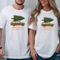 Bend Over and I'll Show You Funny Christmas Matching T-Shirts For Couples