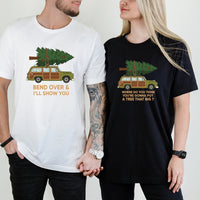 Bend Over and I'll Show You Funny Christmas Matching T-Shirts For Couples