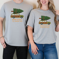 Bend Over and I'll Show You Funny Christmas Matching T-Shirts For Couples