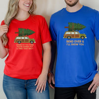 Bend Over and I'll Show You Funny Christmas Matching T-Shirts For Couples