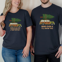 Bend Over and I'll Show You Funny Christmas Matching T-Shirts For Couples