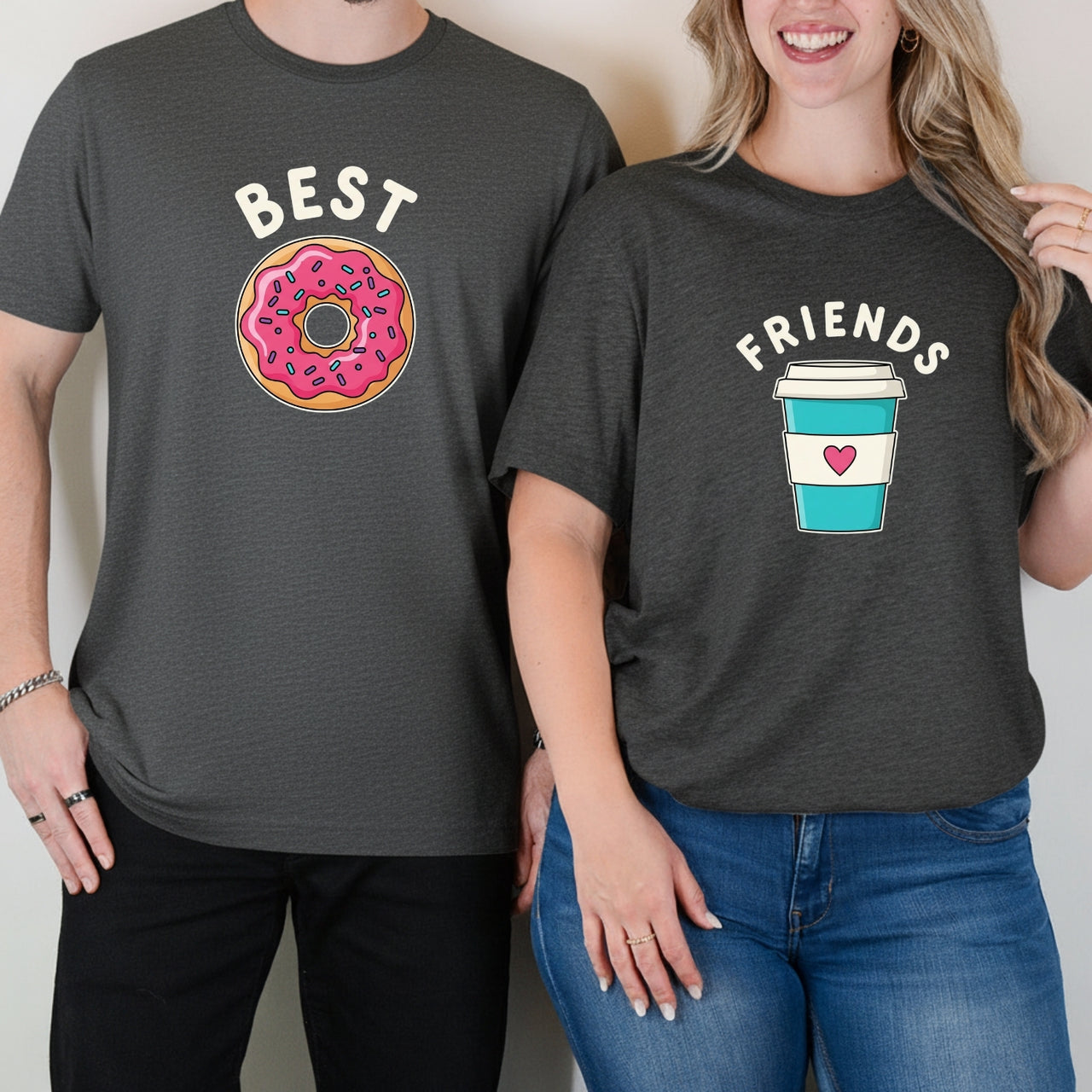 Best Friends Donuts Milktea Matching T-Shirts For Besties