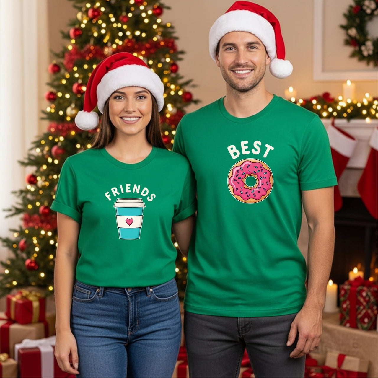 Best Friends Donuts Milktea Matching T-Shirts For Besties
