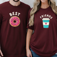 Best Friends Donuts Milktea Matching T-Shirts For Besties