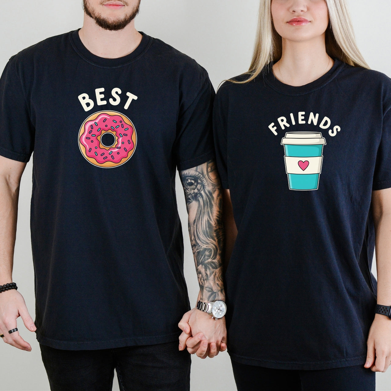 Best Friends Donuts Milktea Matching T-Shirts For Besties