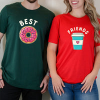 Best Friends Donuts Milktea Matching T-Shirts For Besties
